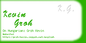 kevin groh business card